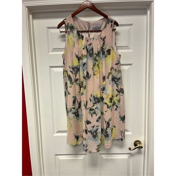 Emma & Michele Pink Floral Sleeveless Swing Dress sz 3X - Picture 1 of 9